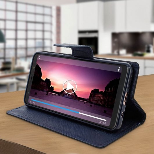 Mercury Funda Cartera Negra para Samsung Galaxy A7 2018