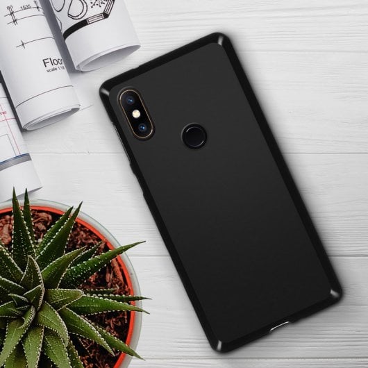 Avizar Funda de Silicona Negra para Xiaomi Mi Mix 2S