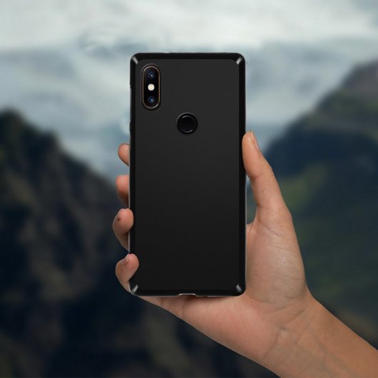 Avizar Funda de Silicona Negra para Xiaomi Mi Mix 2S