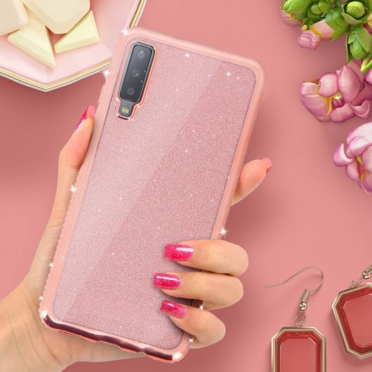 Avizar Funda Purpurina Champán para Samsung Galaxy A7 2018