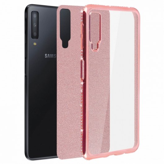 Avizar Funda Purpurina Champán para Samsung Galaxy A7 2018
