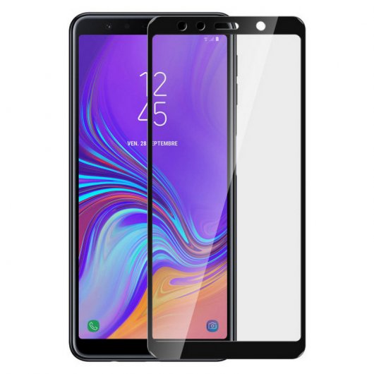 Avizar Cristal Templado con Bordes Negros para Samsung Galaxy A7 2018