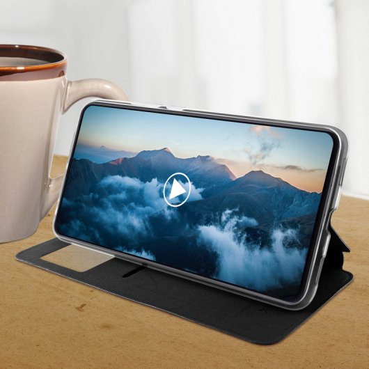 Avizar Funda Libro Cartera con Ventana Negra para Xiaomi Mi Max 3