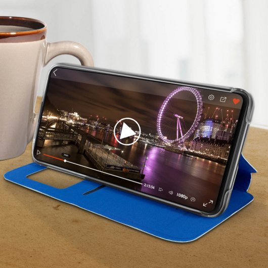 Avizar Funda Libro Cartera con Ventana Azul para  Xiaomi Mi Mix 3