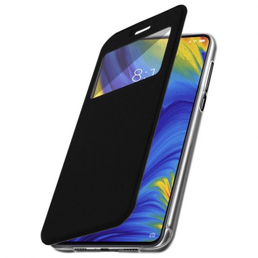 Avizar Funda Libro Cartera con Ventana Negra para Xiaomi Mi Mix 3
