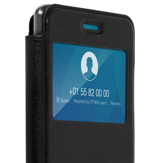 Avizar Funda Libro Cartera con Ventana Negra para Xiaomi Mi Mix 2S