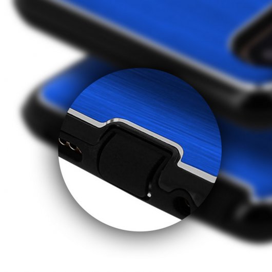 Avizar Funda de Aluminio/Silicona Azul para Xiaomi Redmi Note 5