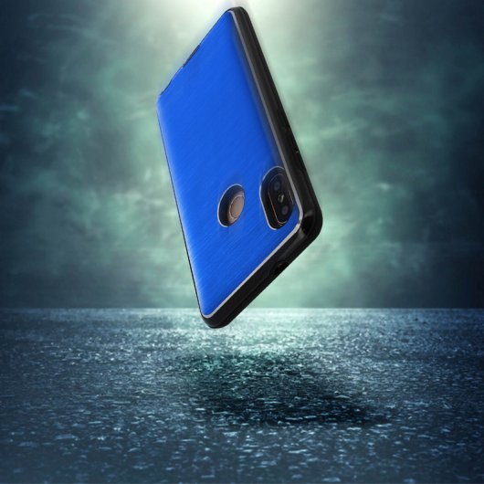 Avizar Funda de Aluminio/Silicona Azul para Xiaomi Redmi Note 5