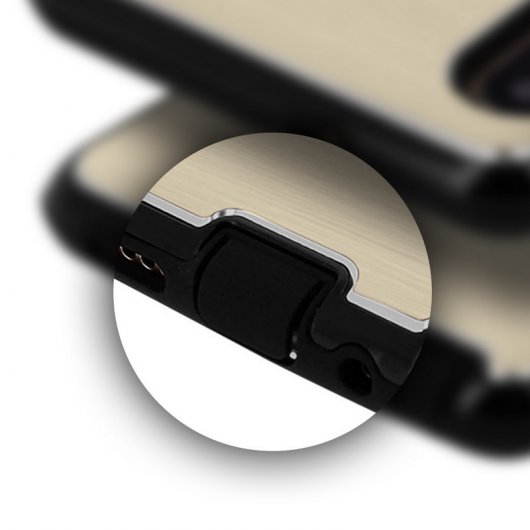 Avizar Funda de Aluminio/Silicona Dorada para Xiaomi Redmi Note 5