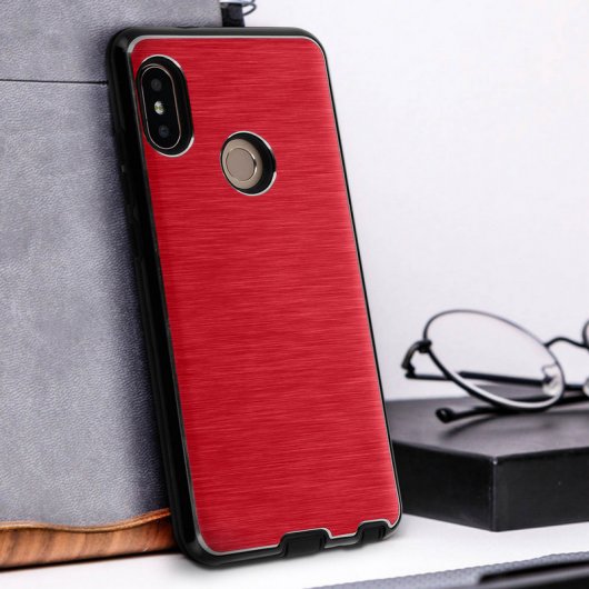 Avizar Funda de Aluminio/Silicona Roja para Xiaomi Redmi Note 5