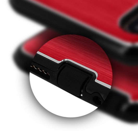 Avizar Funda de Aluminio/Silicona Roja para Xiaomi Redmi Note 5