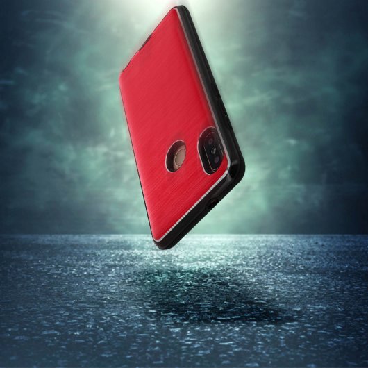 Avizar Funda de Aluminio/Silicona Roja para Xiaomi Redmi Note 5