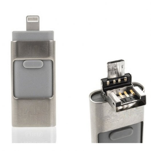 Ital i-Flash OTG 16GB USB/Micro USB/Lightning Prata
