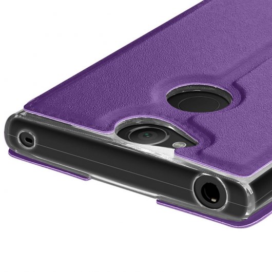 Avizar Funda Libro con Ventana Violeta para Sony Xperia XA2 Ultra