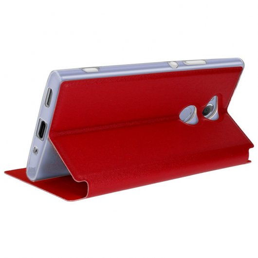 Avizar Funda Libro con Ventana Roja para Sony Xperia XA2 Ultra