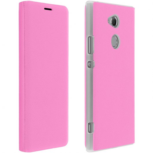 Avizar Flip Book Cover Funda Rosa para Sony Xperia XA2 Ultra