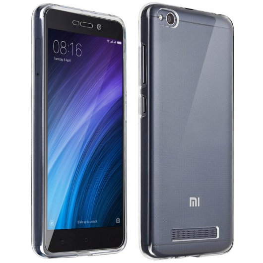 Avizar Funda de Silicona Transparente + Cristal Templado para Xiaomi Redmi 4A