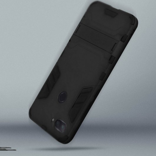 Avizar Capa Bumper com Suporte para Xiaomi Mi 8 Lite Preta