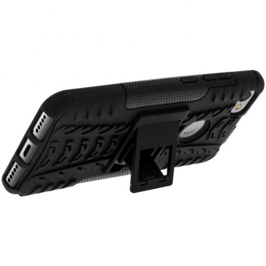Avizar Funda Antigolpes con Función Soporte Negra para Xiaomi Note 5A