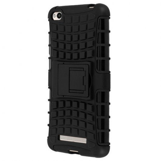 Avizar Funda Antigolpes con Soporte Negra para Xiaomi Redmi 4A