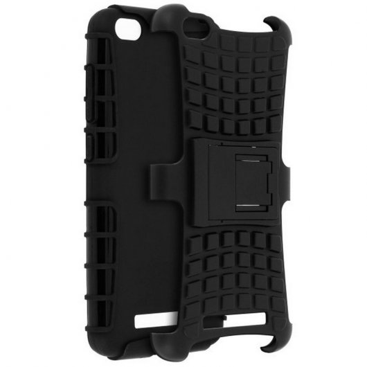 Avizar Funda Antigolpes con Soporte Negra para Xiaomi Redmi 4A