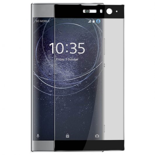 Pellicola protettiva in vetro temperato nero Avizar per Sony Xperia XA2