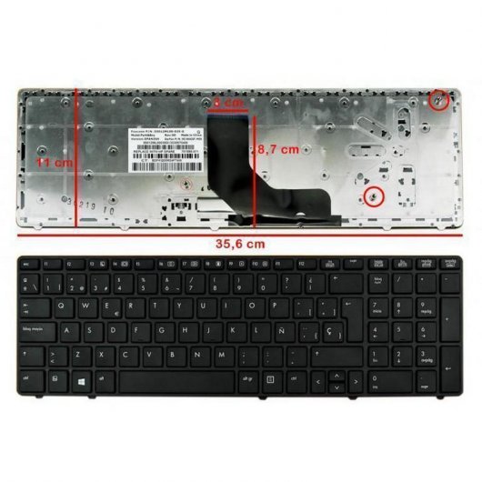 Laptop-Tastatur für HP Elitebook 8560P/Probook 6560B/6565B/6570B/6575B Schwarz