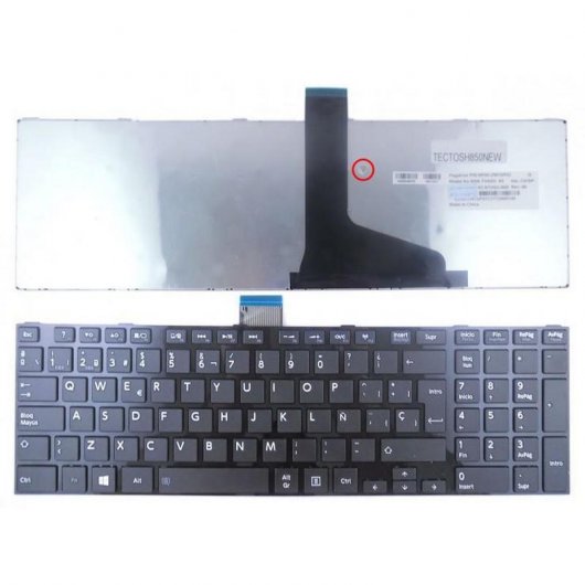 Teclado para Portátil Toshiba Satellite C850/C855/C870/L850/L850D/L855/L870/L870D Negro