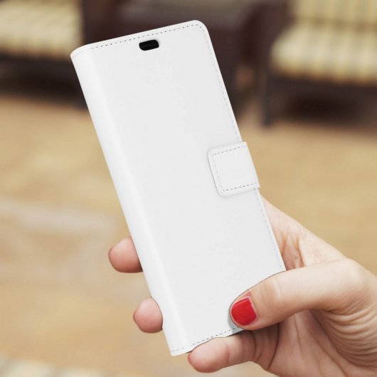 Avizar Funda Libro Cartera Función Soporte Blanca para Sony Xperia L2