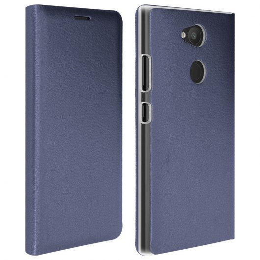 Avizar Funda Flip Book Azul Oscuro para Sony Xperia L2