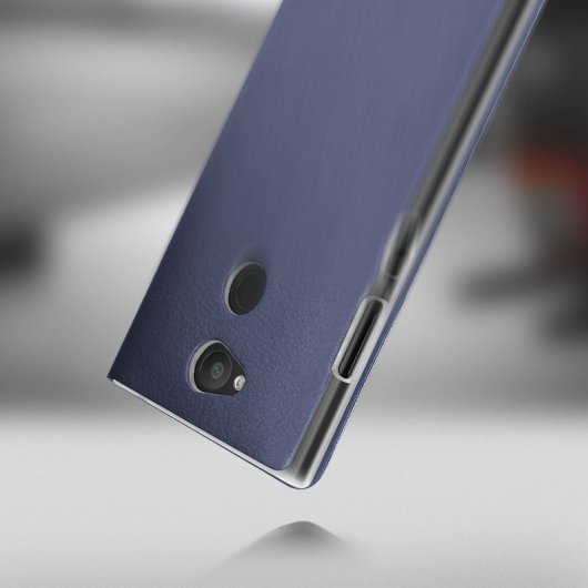 Avizar Funda Flip Book Azul Oscuro para Sony Xperia L2
