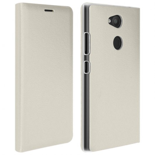 Avizar Funda Flip Book Blanca para Sony Xperia L2