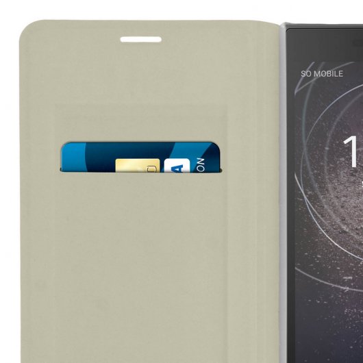 Avizar Funda Flip Book Blanca para Sony Xperia L2