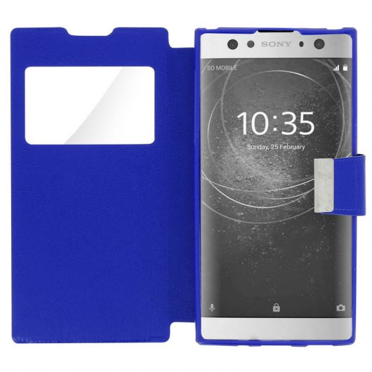 Avizar Funda con Ventana Azul Función Soporte para Sony Xperia L2