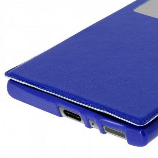 Avizar Funda con Ventana Azul Función Soporte para Sony Xperia L2