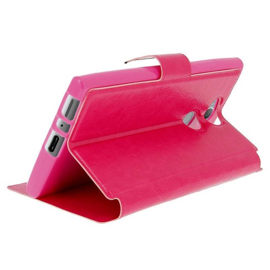 Avizar Funda con Ventana Rosa Función Soporte para Sony Xperia L2