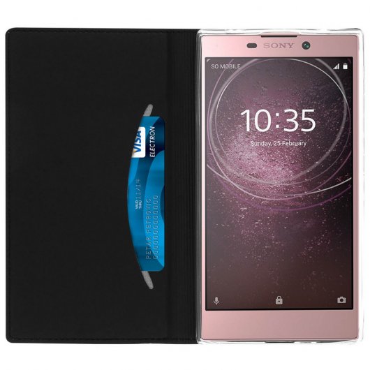 Avizar Funda Libro Negra para Sony Xperia L2