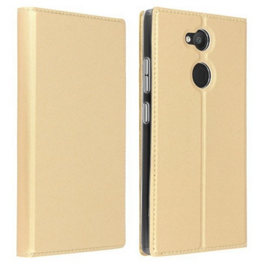 Avizar Funda Libro Dorada para Sony Xperia L2