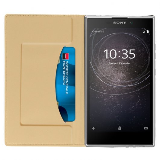 Avizar Funda Libro Dorada para Sony Xperia L2