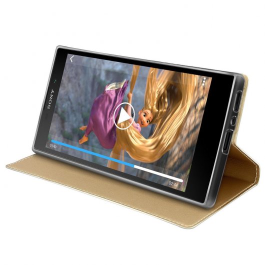 Avizar Funda Libro Dorada para Sony Xperia L2