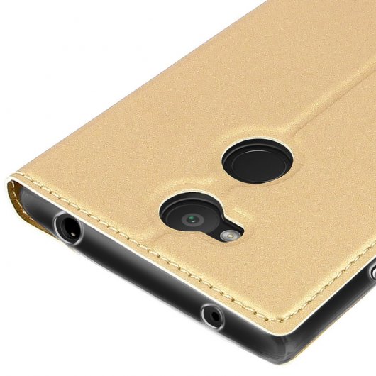 Avizar Funda Libro Dorada para Sony Xperia L2