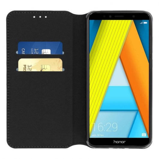 Avizar Capa Carteira Preta para Honor 7A/Huawei Y6 2018