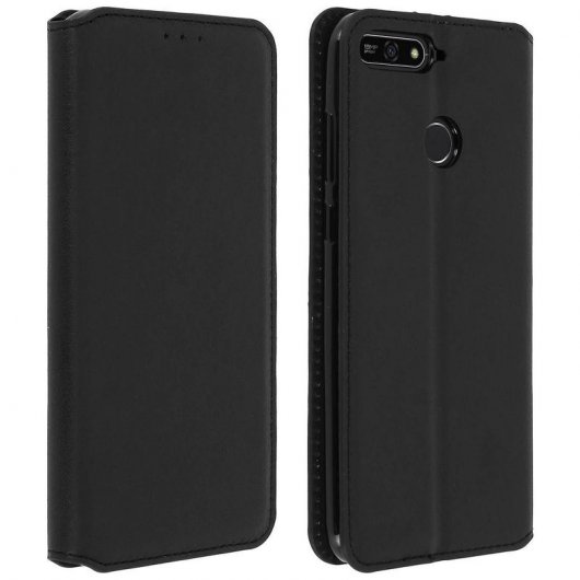 Avizar Capa Carteira Preta para Honor 7A/Huawei Y6 2018