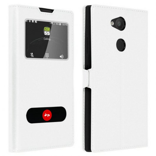 Avizar Funda Doble Ventana Blanca para Sony Xperia L2