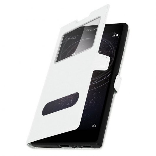 Avizar Funda Doble Ventana Blanca para Sony Xperia L2