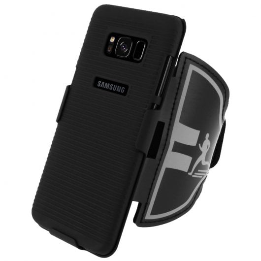 Avizar Bracalete Desportiva + Capa Extraível Preta para Samsung Galaxy S8 Plus