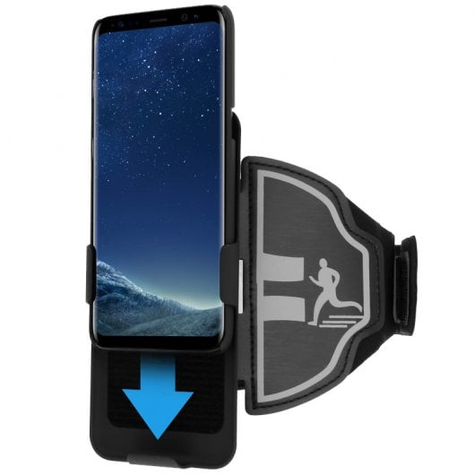 Avizar Bracalete Desportiva + Capa Extraível Preta para Samsung Galaxy S8 Plus