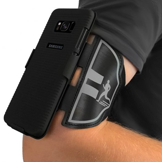 Avizar Bracalete Desportiva + Capa Extraível Preta para Samsung Galaxy S8 Plus