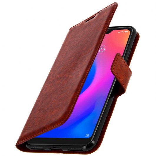 Avizar Funda Cartera Vintage Marrón para Xiaomi Mi A2