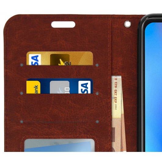 Avizar Funda Cartera Vintage Marrón para Xiaomi Mi A2